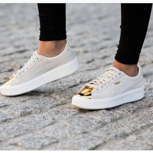 Puma suede platforms